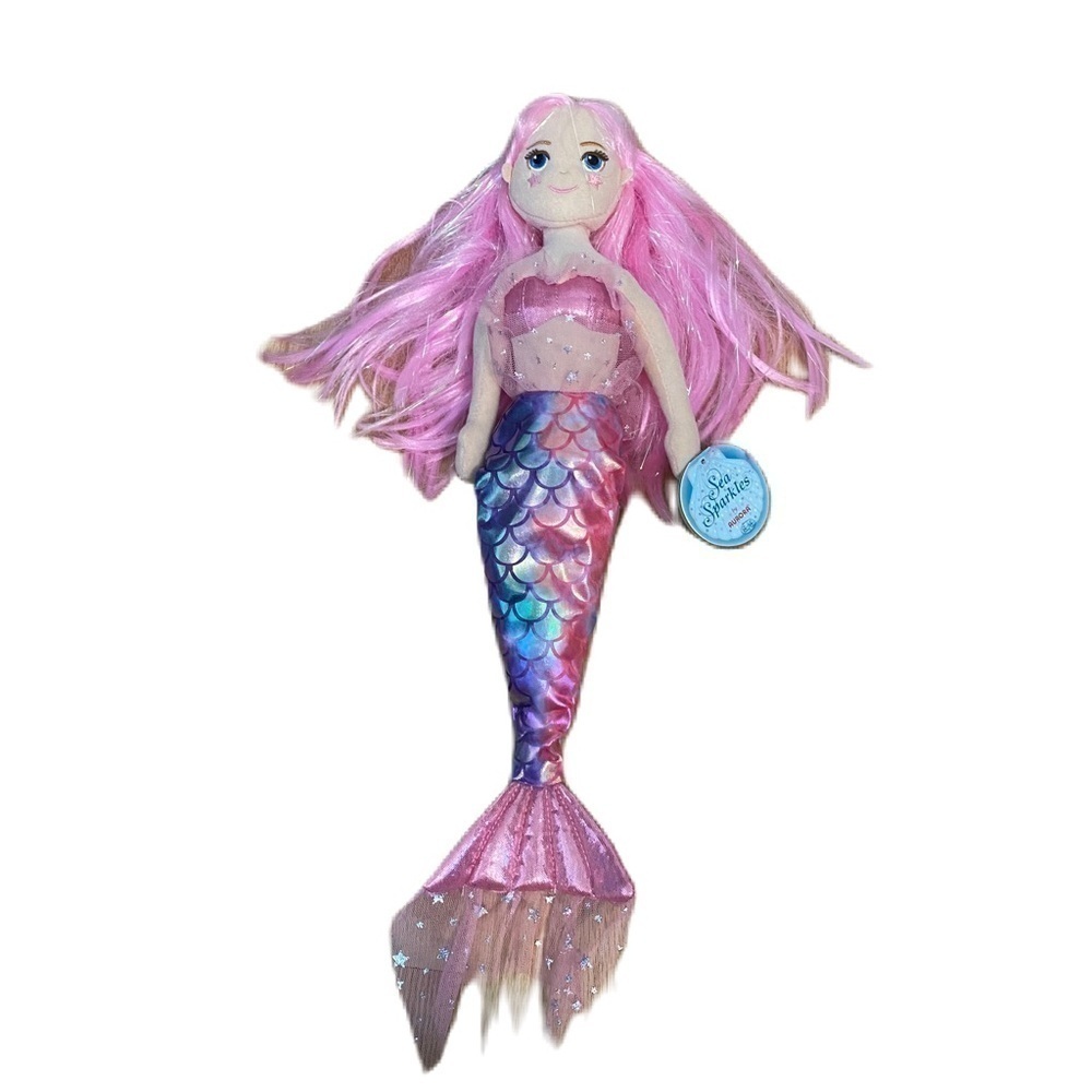 Aurora Sea Sparkles Mermaid Plush Doll NEW Blue Pink Toy